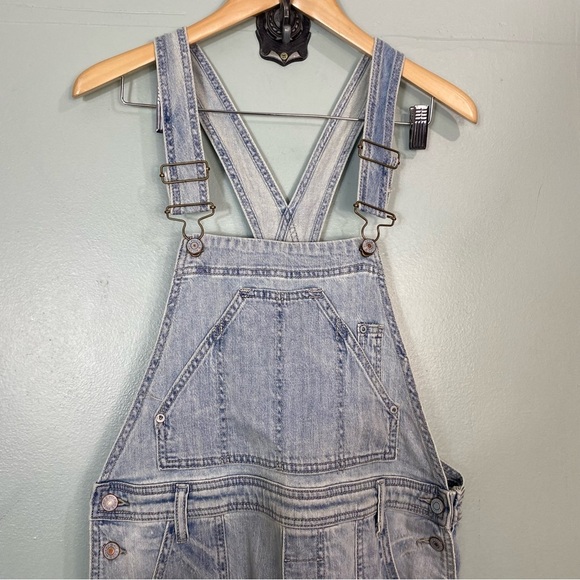 Anthropologie Pilcro Denim Overalls Sz 30 Light Wash‎ Blue - Picture 4 of 8
